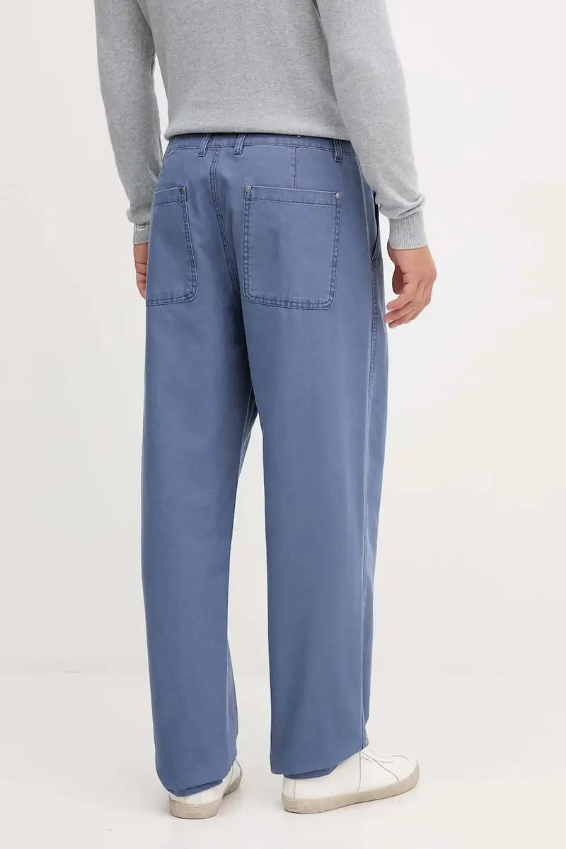 pantaloni in cotone uomo colore blu 4QHDUF05N miniatura 3
