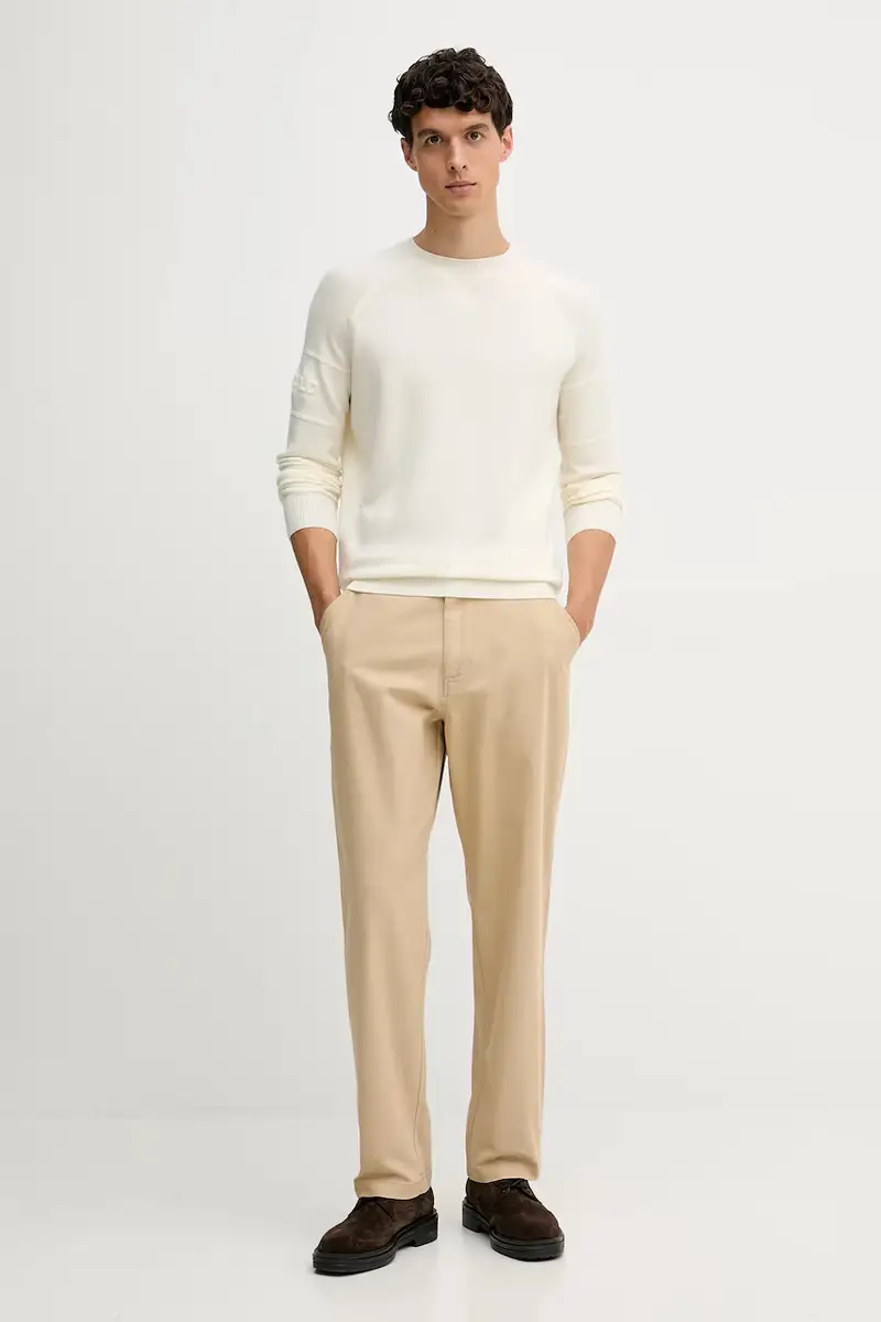 pantaloni in cotone uomo colore marrone 4QHDUF05N miniatura 2