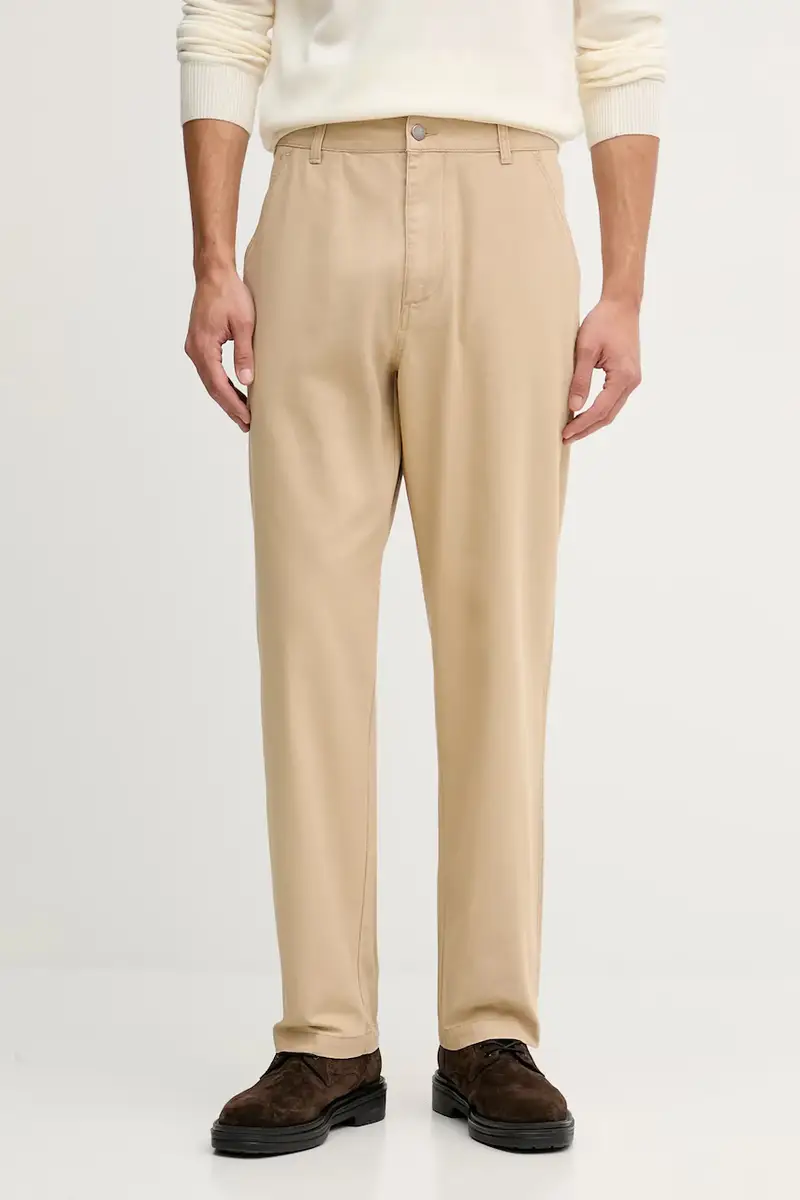 pantaloni in cotone uomo colore marrone 4QHDUF05N