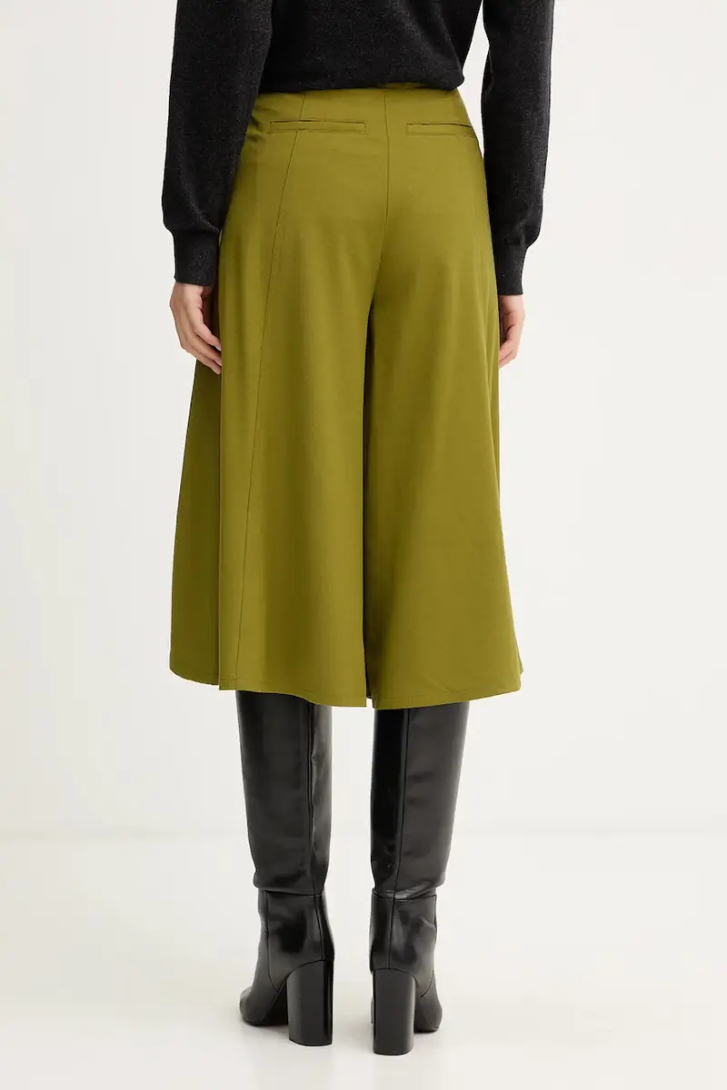 pantaloni in misto lana donna colore verde 4YVXDF0A9 miniatura 3