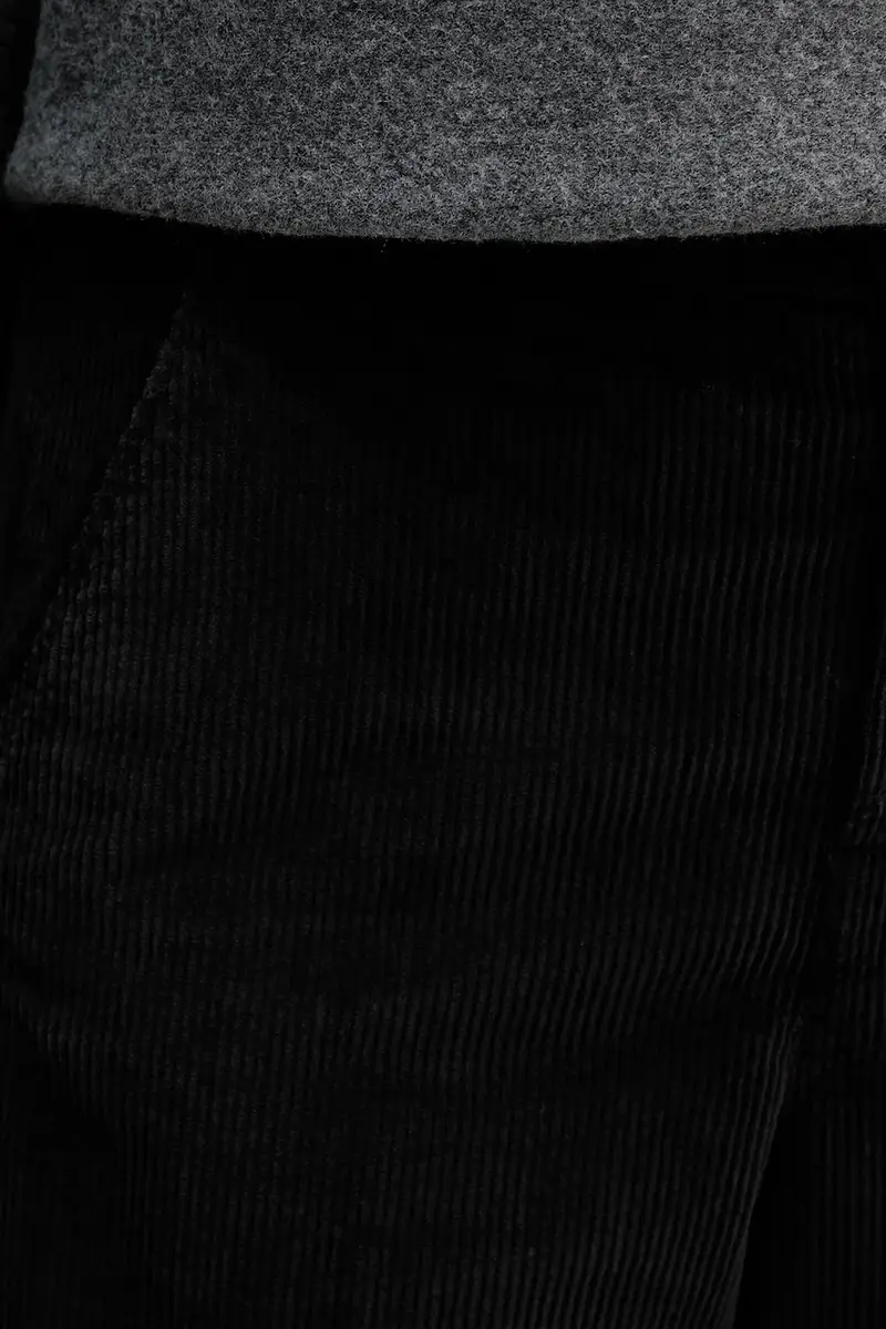 pantaloni in velluto a coste colore nero 4HA2DF07I miniatura 4