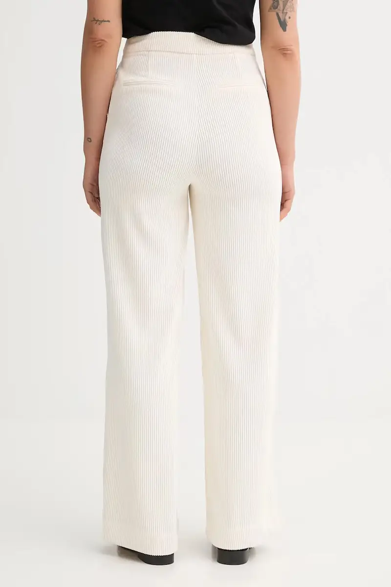 pantaloni in velluto a coste donna colore beige 4Q5GDF0AI miniatura 3