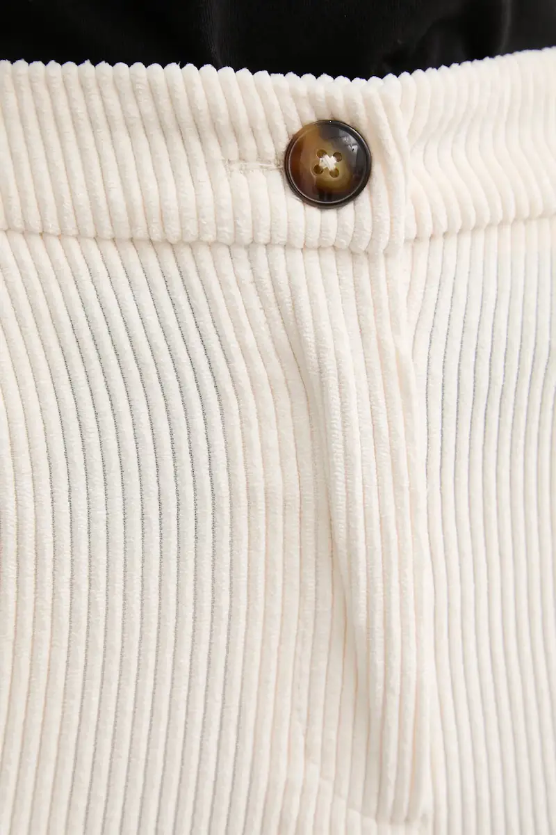 pantaloni in velluto a coste donna colore beige 4Q5GDF0AI miniatura 4