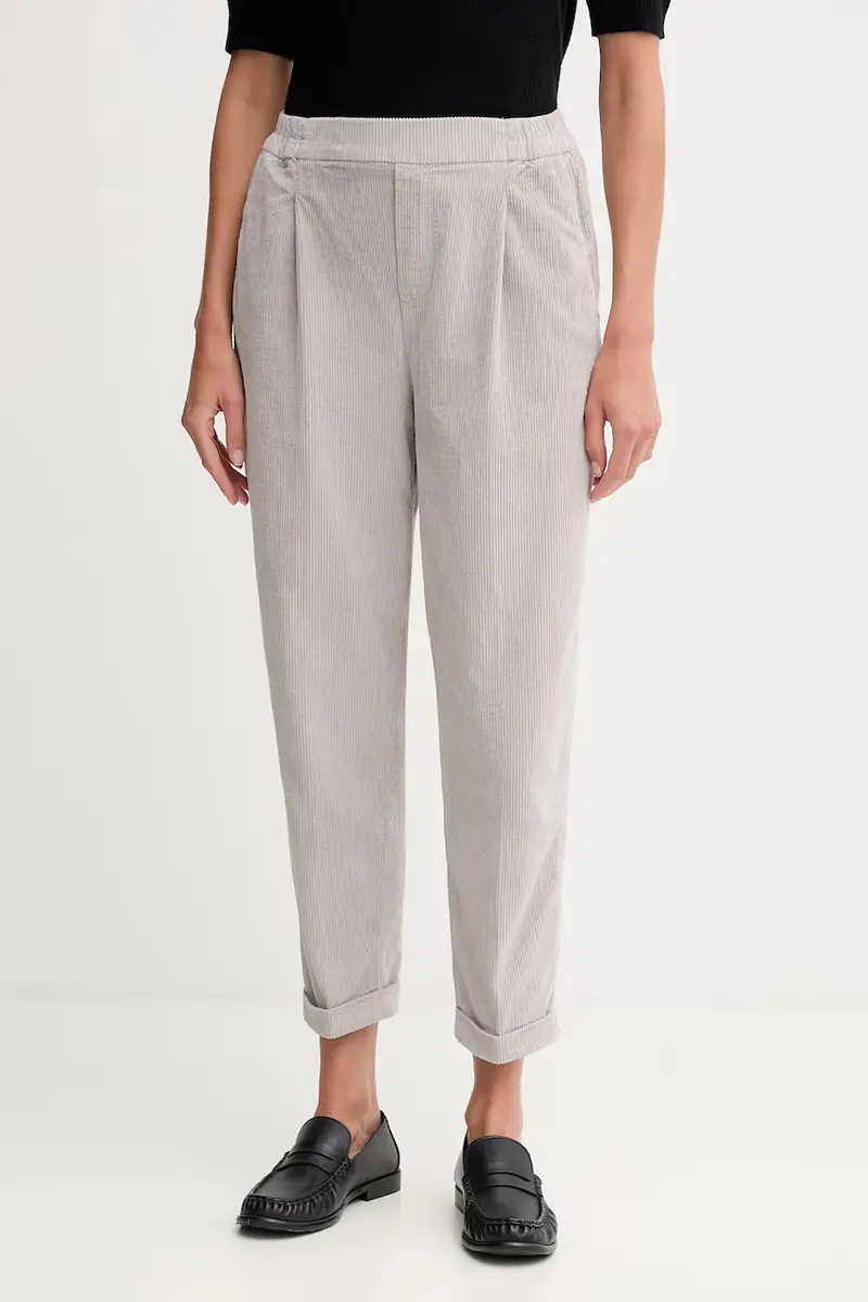 pantaloni in velluto a coste donna colore grigio 4HA2556K4