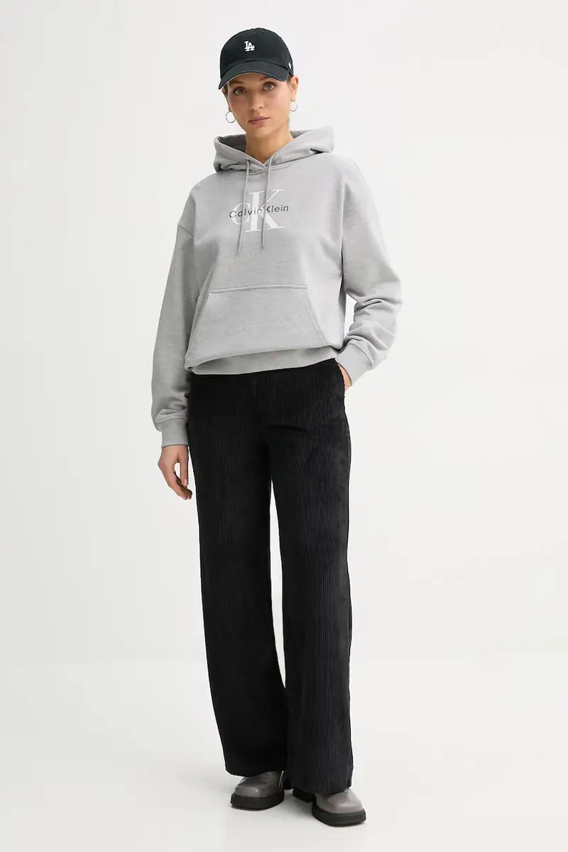 pantaloni in velluto a coste donna colore nero 4Q5GDF0AI miniatura 2