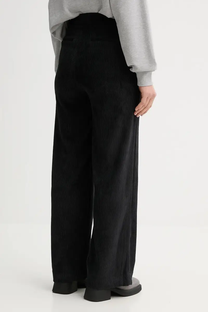 pantaloni in velluto a coste donna colore nero 4Q5GDF0AI miniatura 3