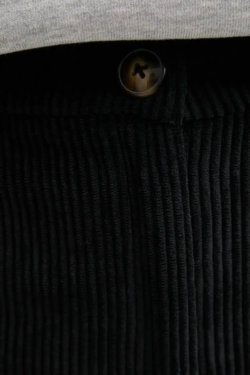 pantaloni in velluto a coste donna colore nero 4Q5GDF0AI miniatura 4