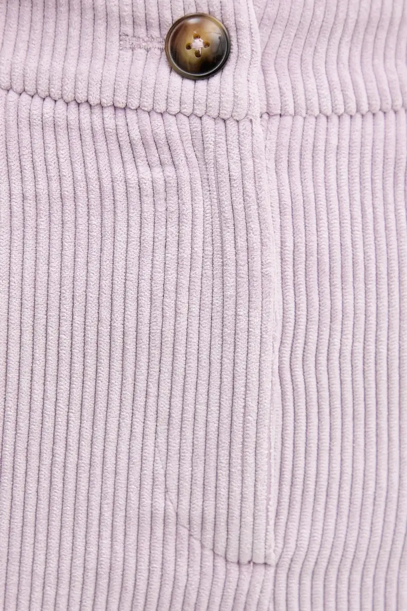 pantaloni in velluto a coste donna colore violetto 4Q5GDF0AI miniatura 4