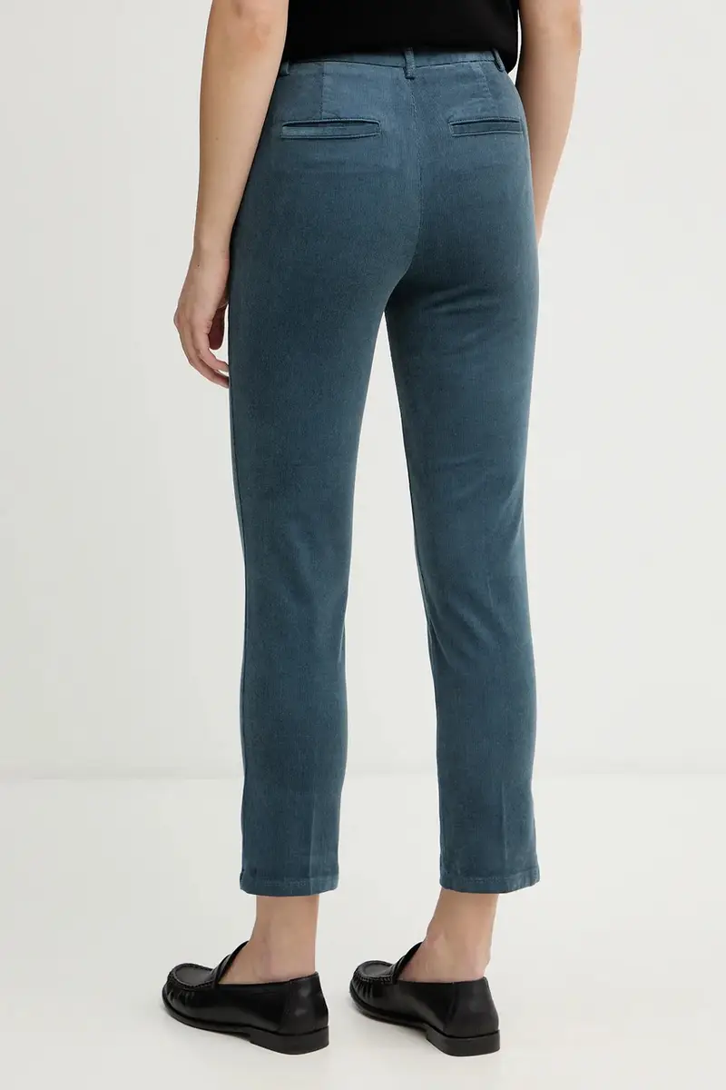 pantaloni in velluto a coste Turchese miniatura 3