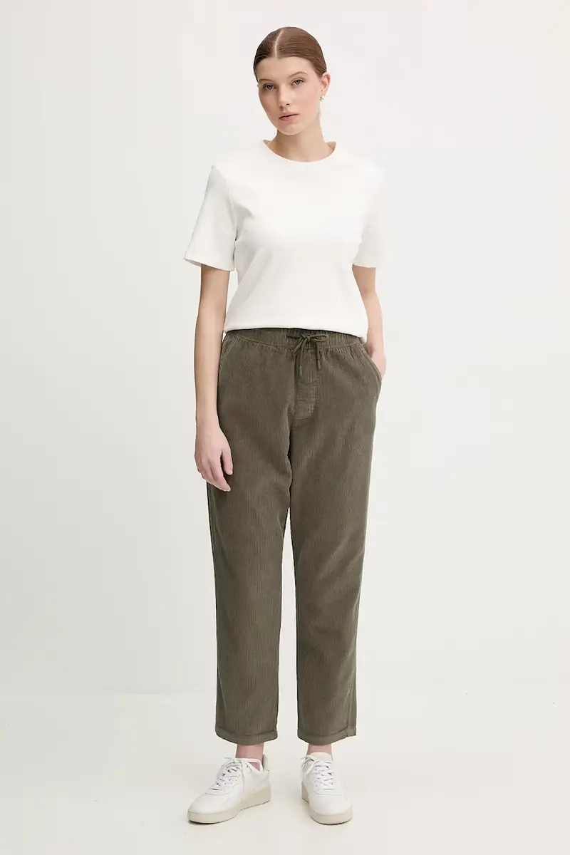 pantaloni in velluto a coste Verde miniatura 2