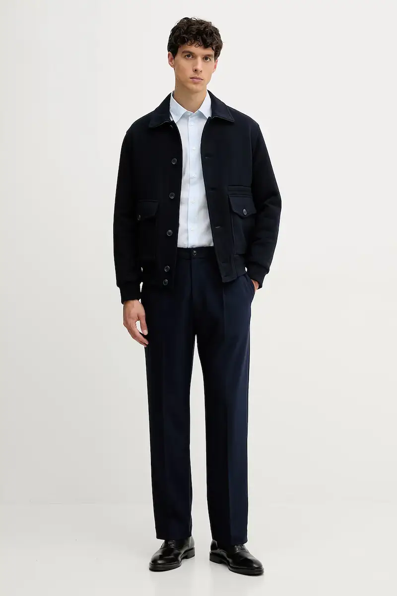 pantaloni uomo colore blu navy 4OACUF04L miniatura 2