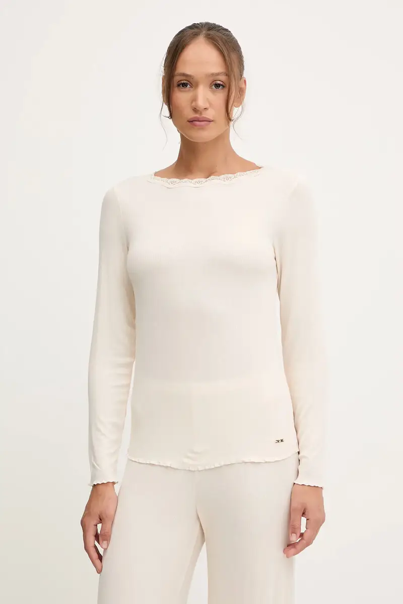 pigiama donna colore beige 3P2Y3P03Y miniatura 3