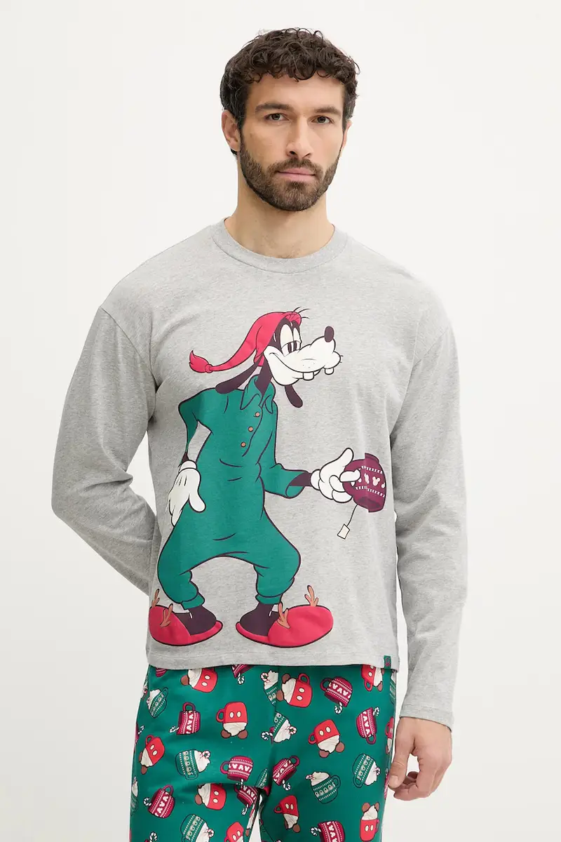 pigiama in lana Grigio miniatura 2