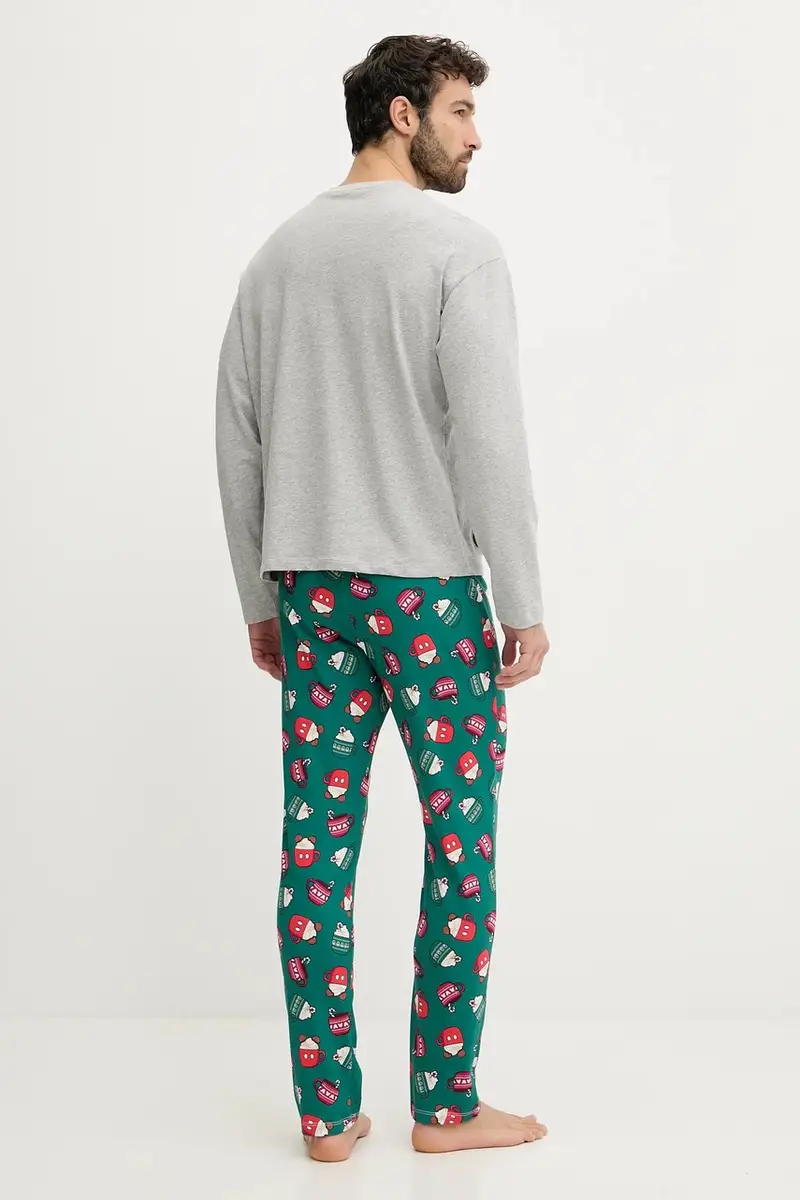 pigiama in lana Grigio miniatura 4