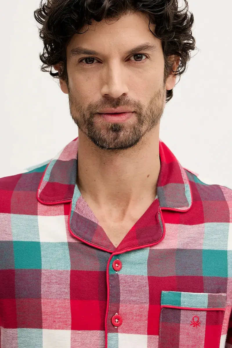 pigiama in lana Rosso miniatura 5