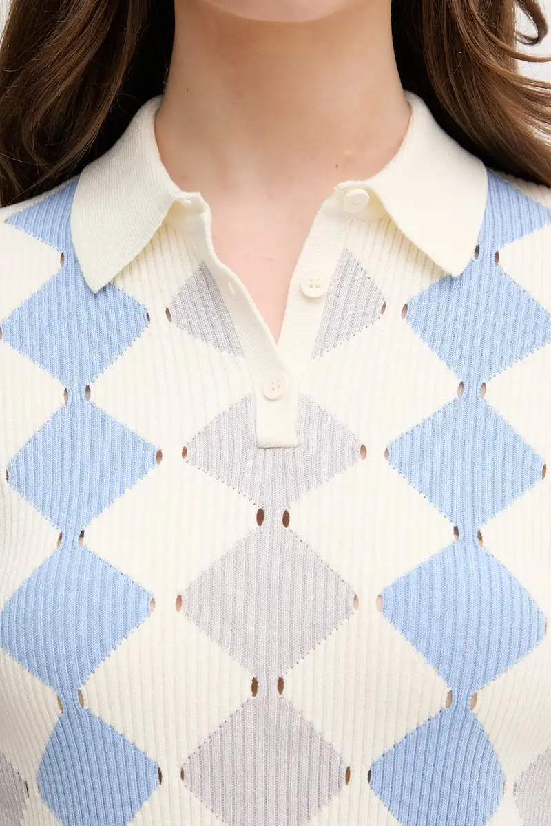 United Colors of Benetton Polo Donna Beige 3666997 miniatura 5