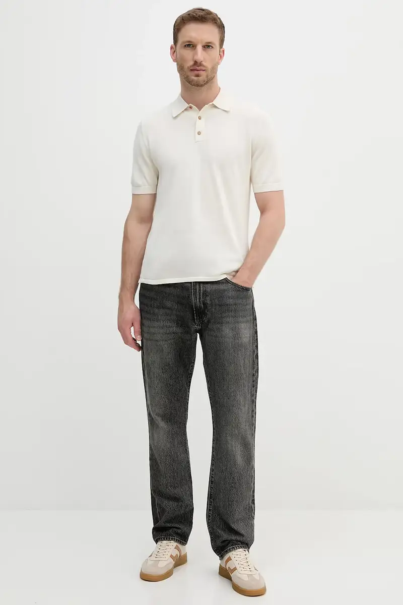United Colors of Benetton Polo Uomo Beige 2469572 miniatura 2