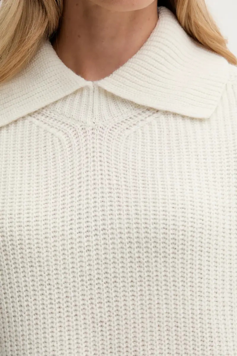 poncho con lana colore beige 1344DU01K miniatura 5