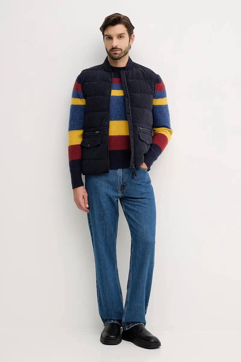 smanicato colore blu navy 2EMRUJ00T miniatura 2