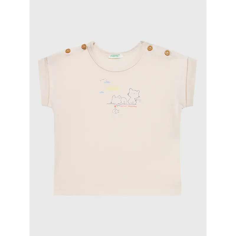 United Colors of Benetton T-shirt Beige 4070625
