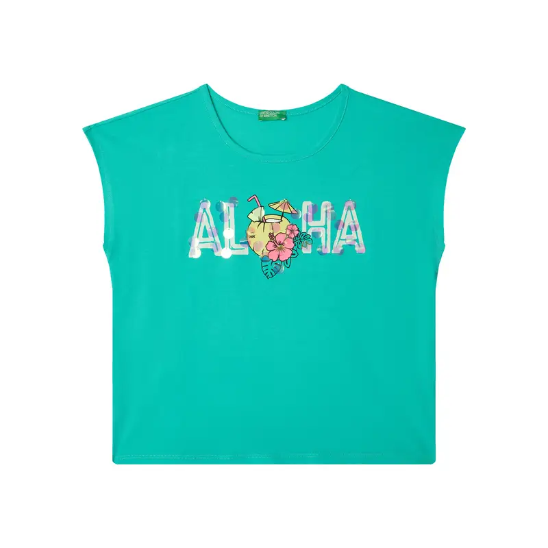 United Colors of Benetton T-shirt Verde 3221375