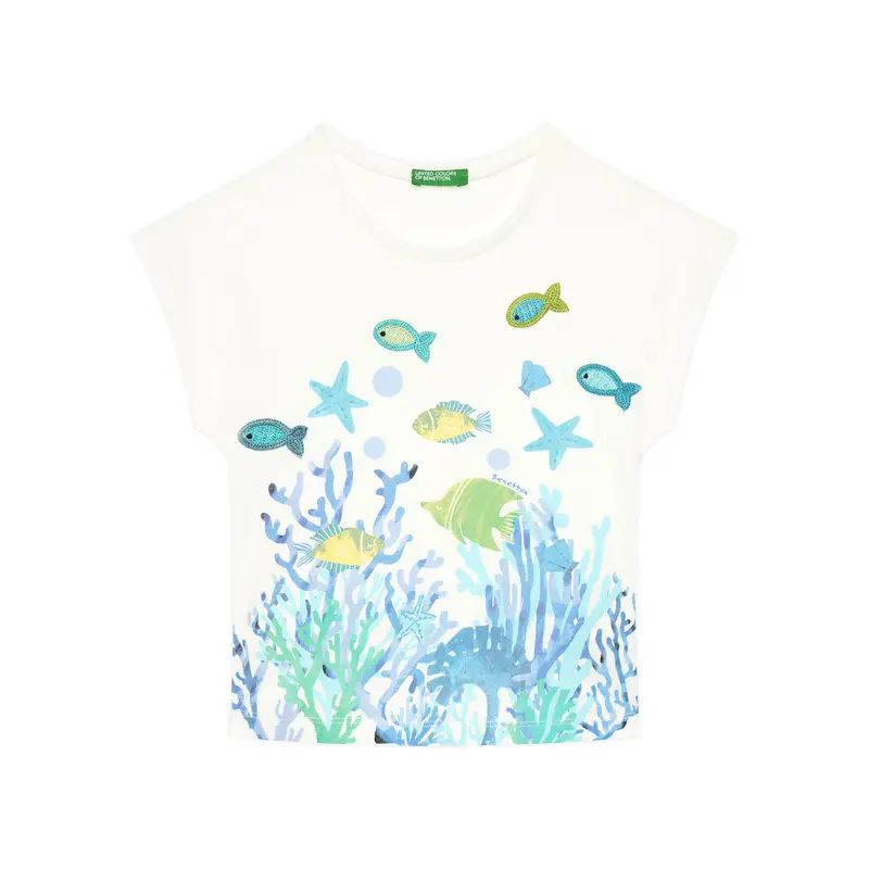 United Colors of Benetton T-shirt Beige 3221394