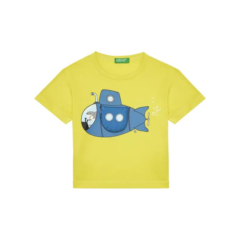 United Colors of Benetton T-shirt Giallo 3221406