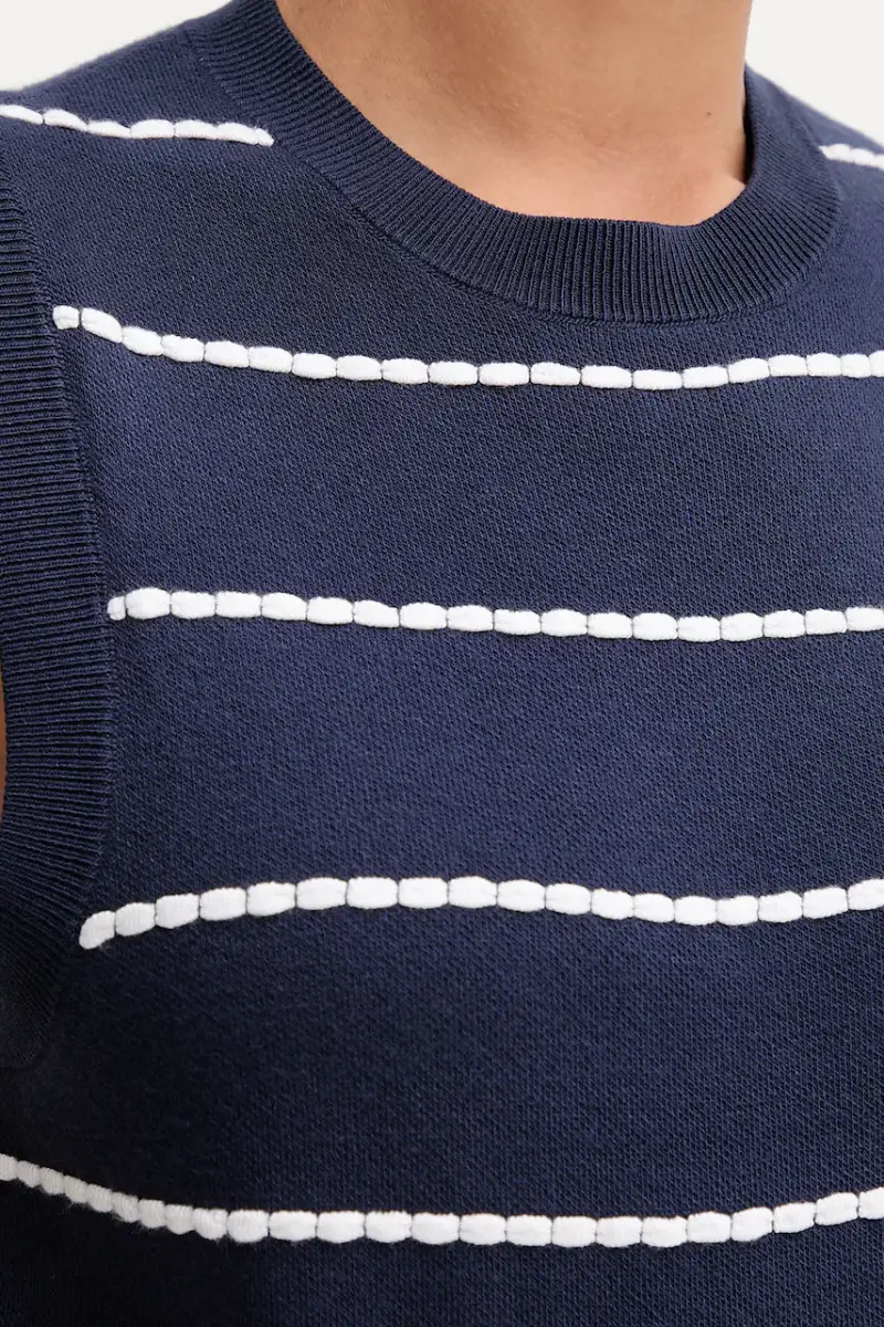 United Colors of Benetton Top Donna Blu 3595194 miniatura 5