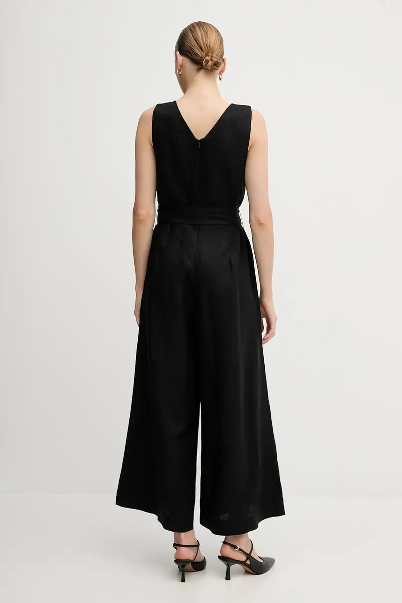 tuta di lino colore nero 4AGHDT00E miniatura 3