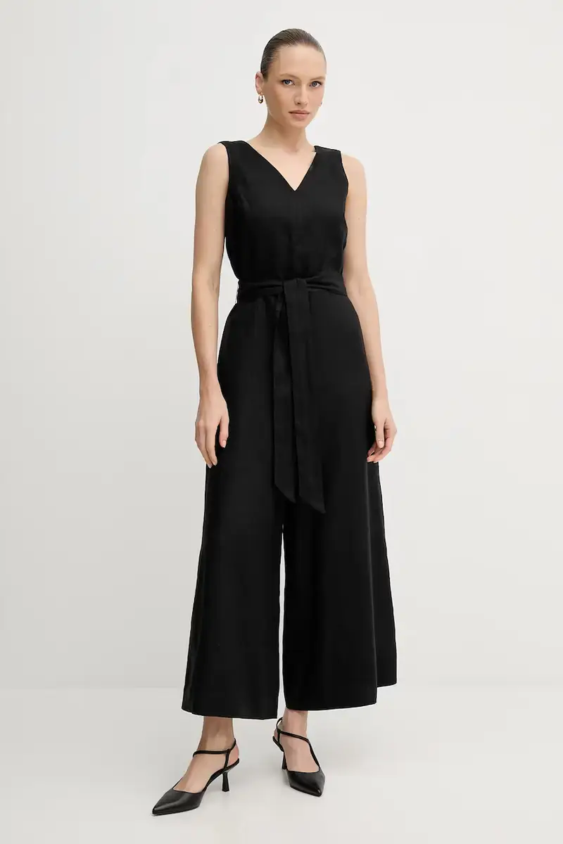 tuta di lino colore nero 4AGHDT00E