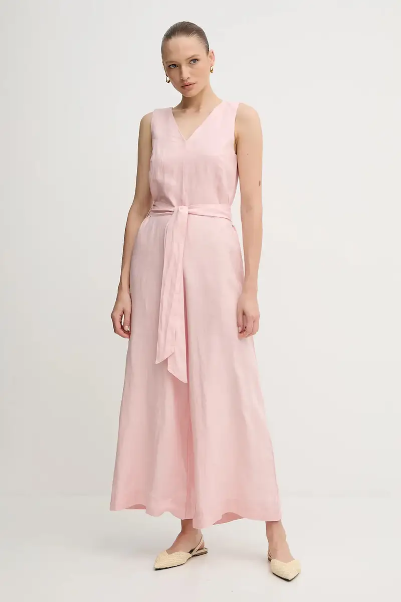 tuta di lino colore rosa 4AGHDT00E