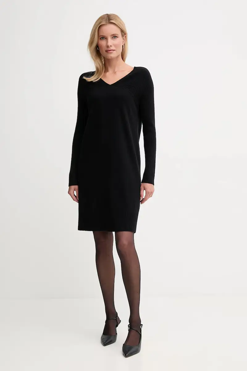 vestito con lana colore nero 1044DV02C