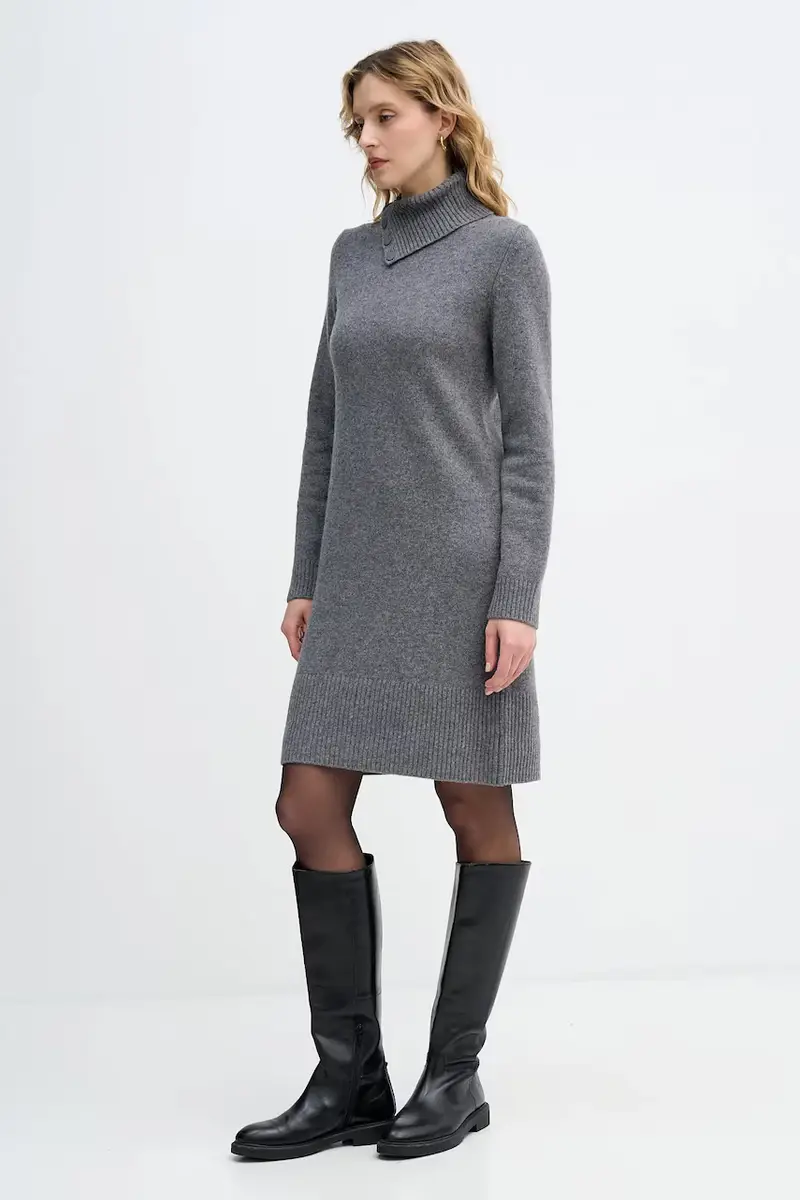 vestito con lana Grigio miniatura 2