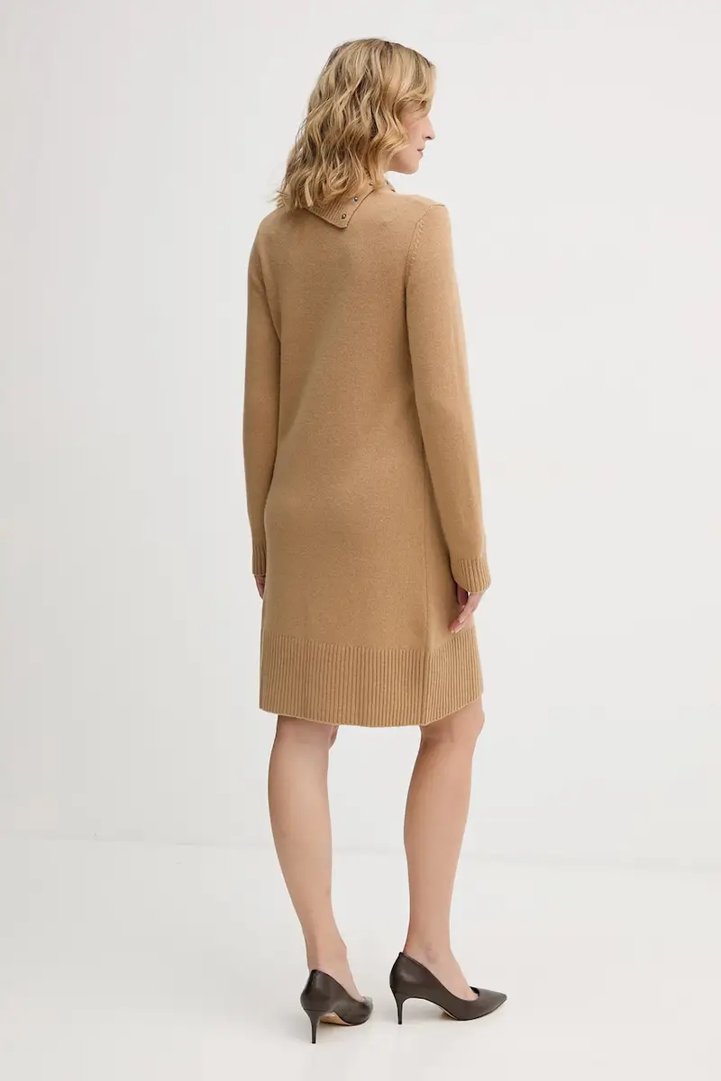 vestito con lana Marrone miniatura 3