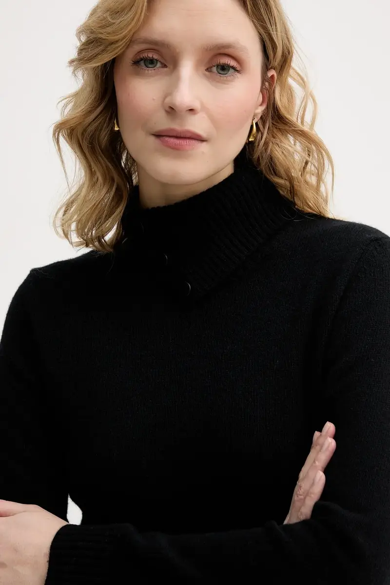 vestito con lana Nero miniatura 4