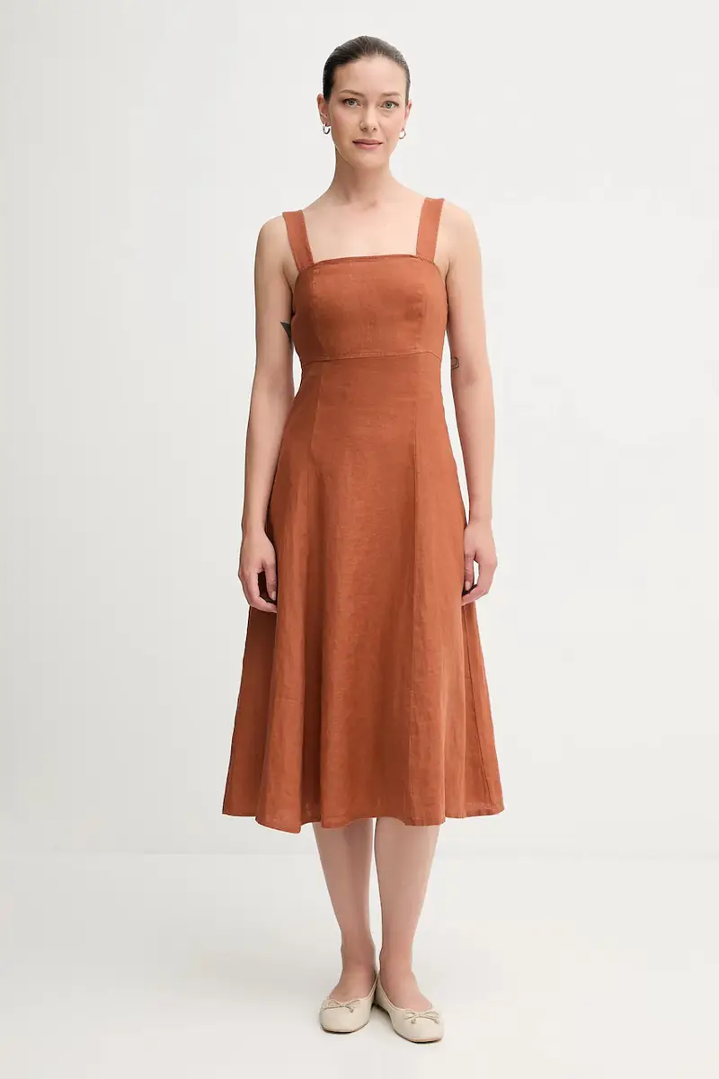 vestito di lino colore arancione 4AGHDV0AG