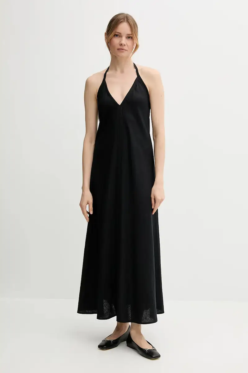 vestito di lino colore nero 4AGHDV0BF