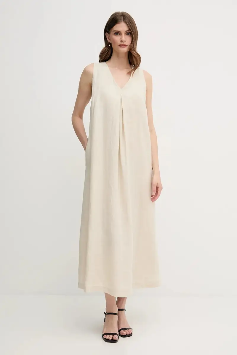 vestito di lino colore rosa Beige