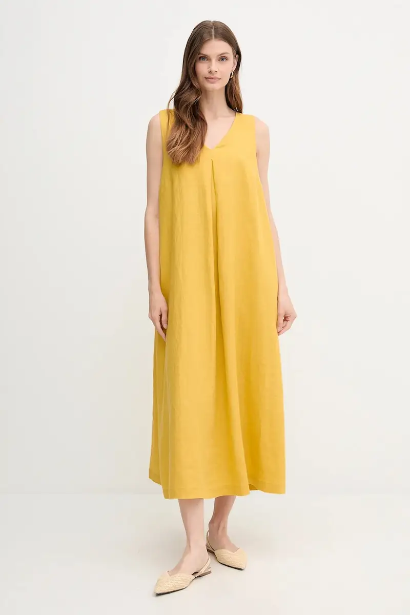 vestito di lino colore rosa Giallo