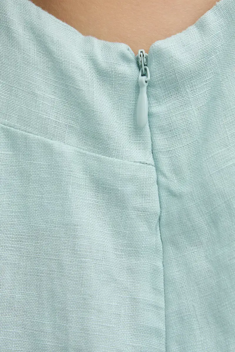 vestito di lino colore rosa Turchese miniatura 5