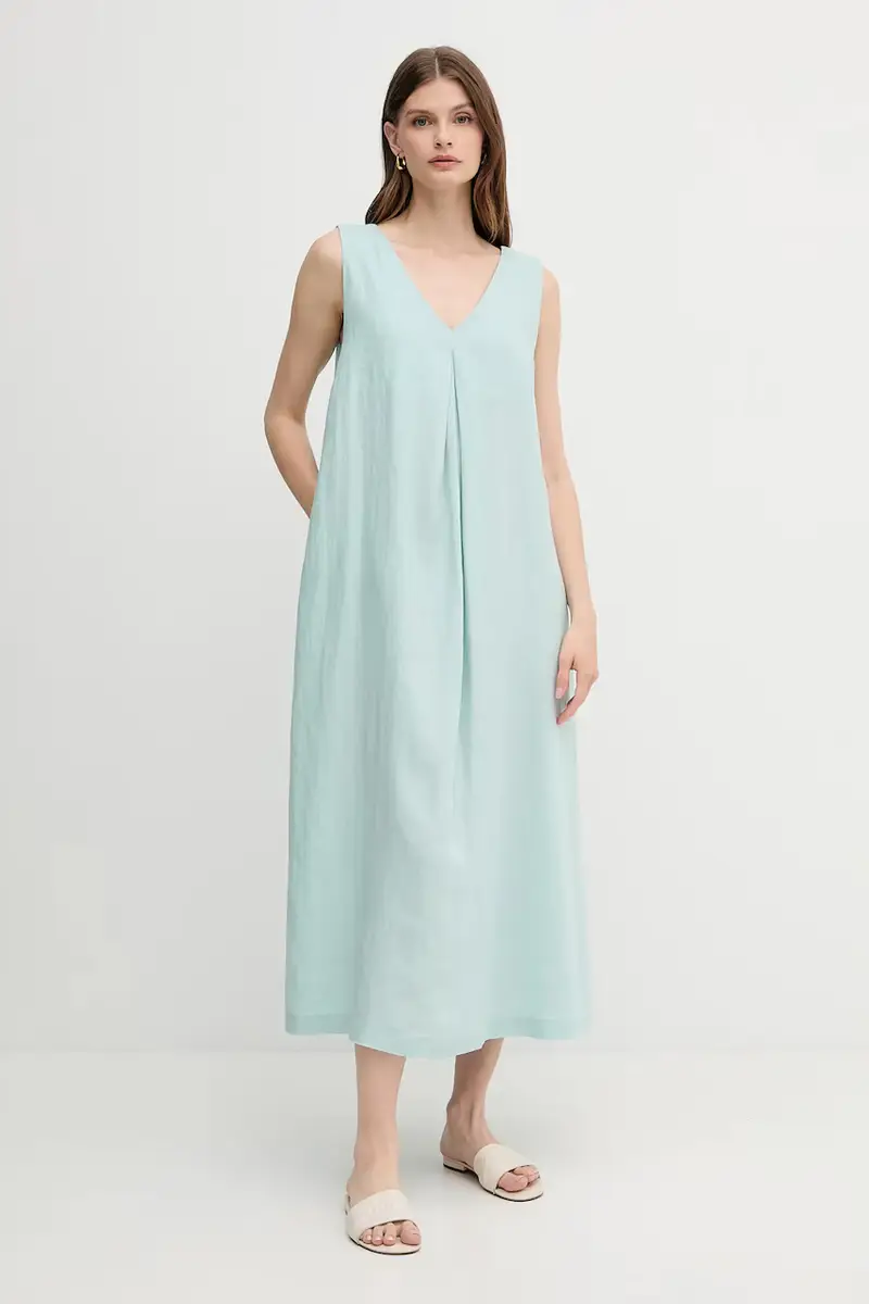 vestito di lino colore rosa Turchese