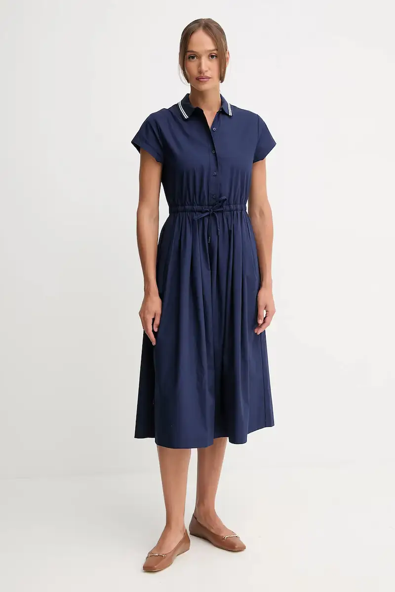 vestito in cotone Blu navy miniatura 2