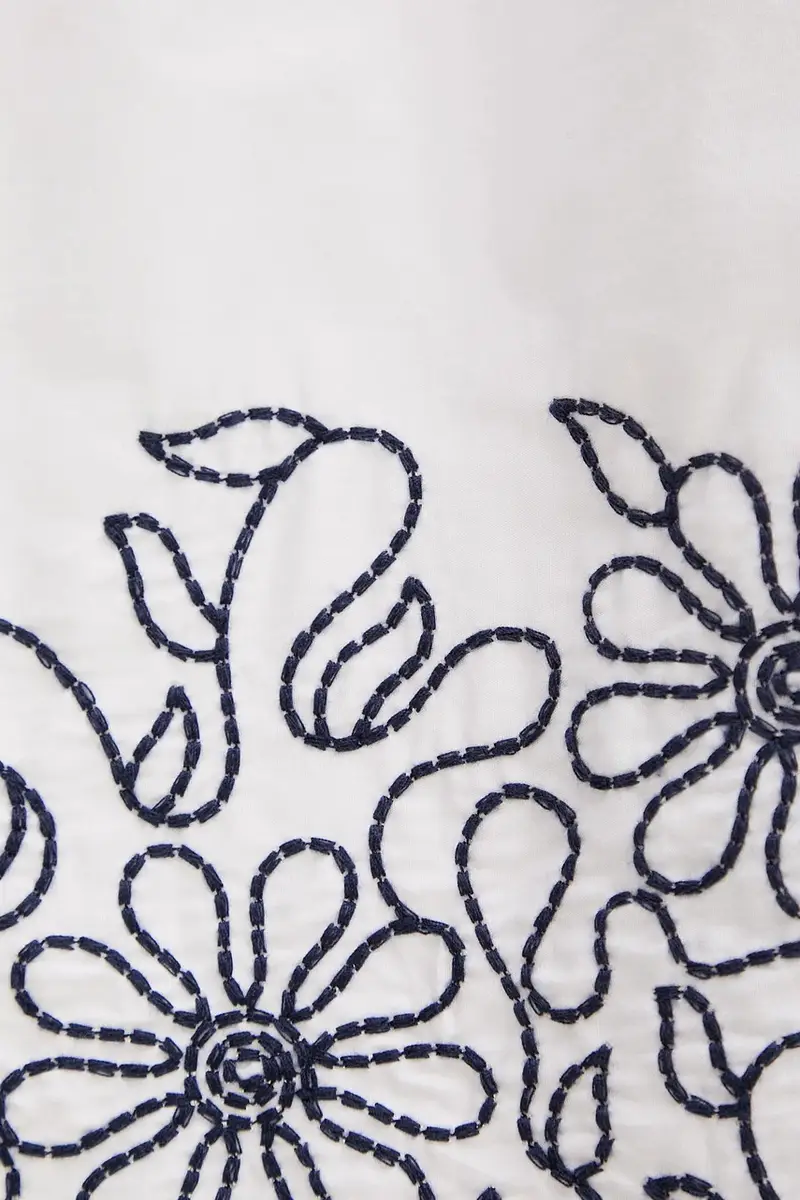 vestito in cotone colore bianco 4KUSDV0B7 miniatura 4