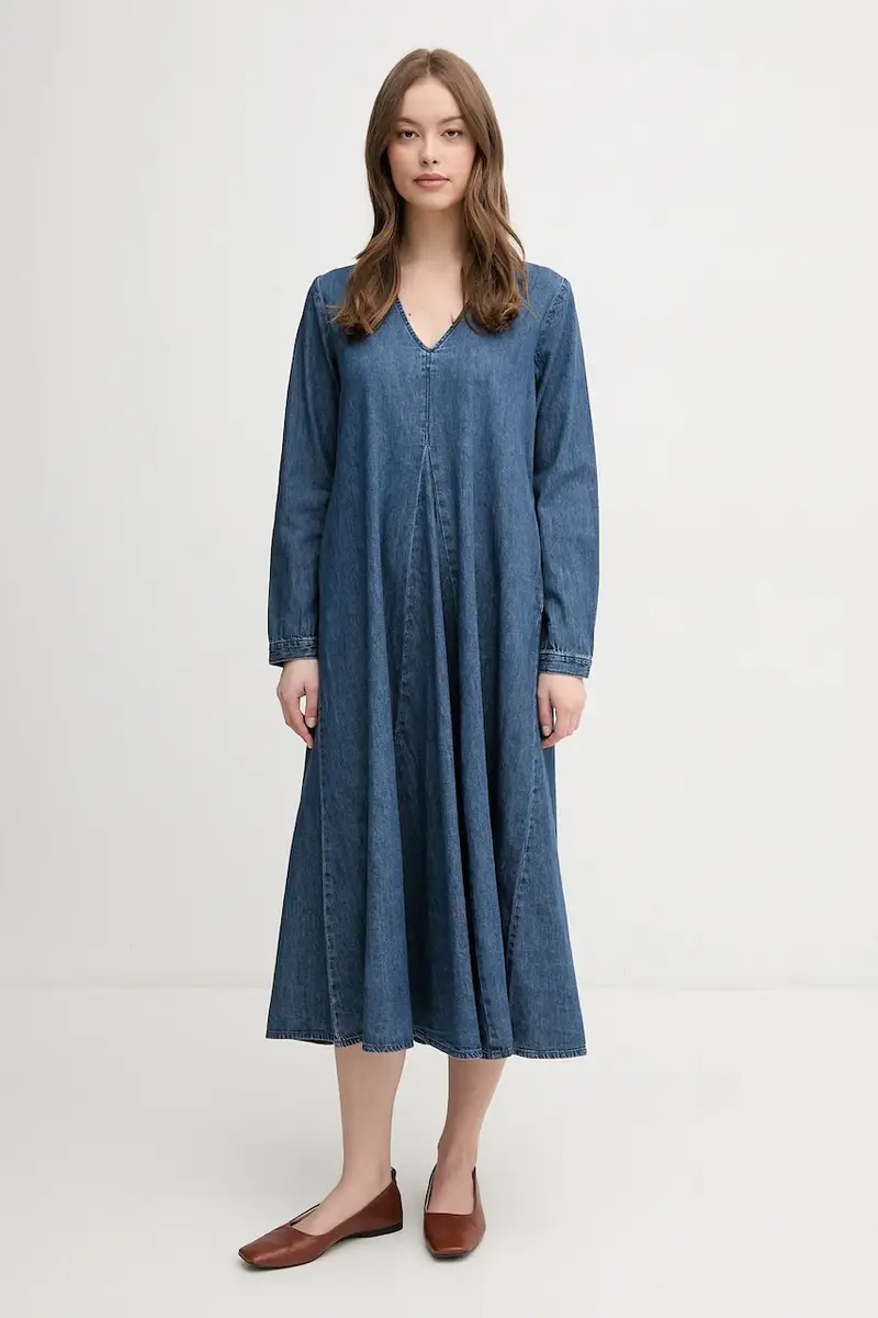 vestito in cotone colore blu navy 4RZKDV0AY