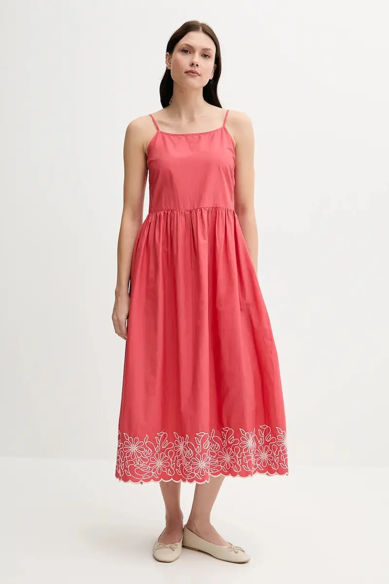 vestito in cotone colore rosa 4KUSDV0B7