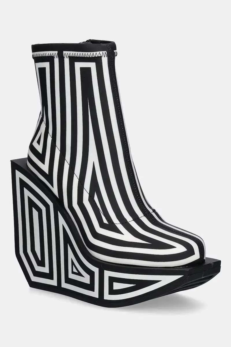 stivaletti alla caviglia in pelle Wa Bootie Hi donna colore nero 1087951082