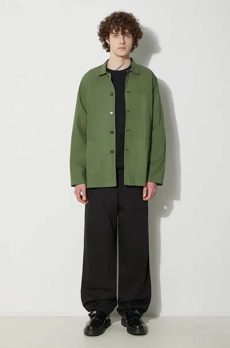 camicia in cotone Bakers Overshirt uomo colore verde 30680.BIRCH