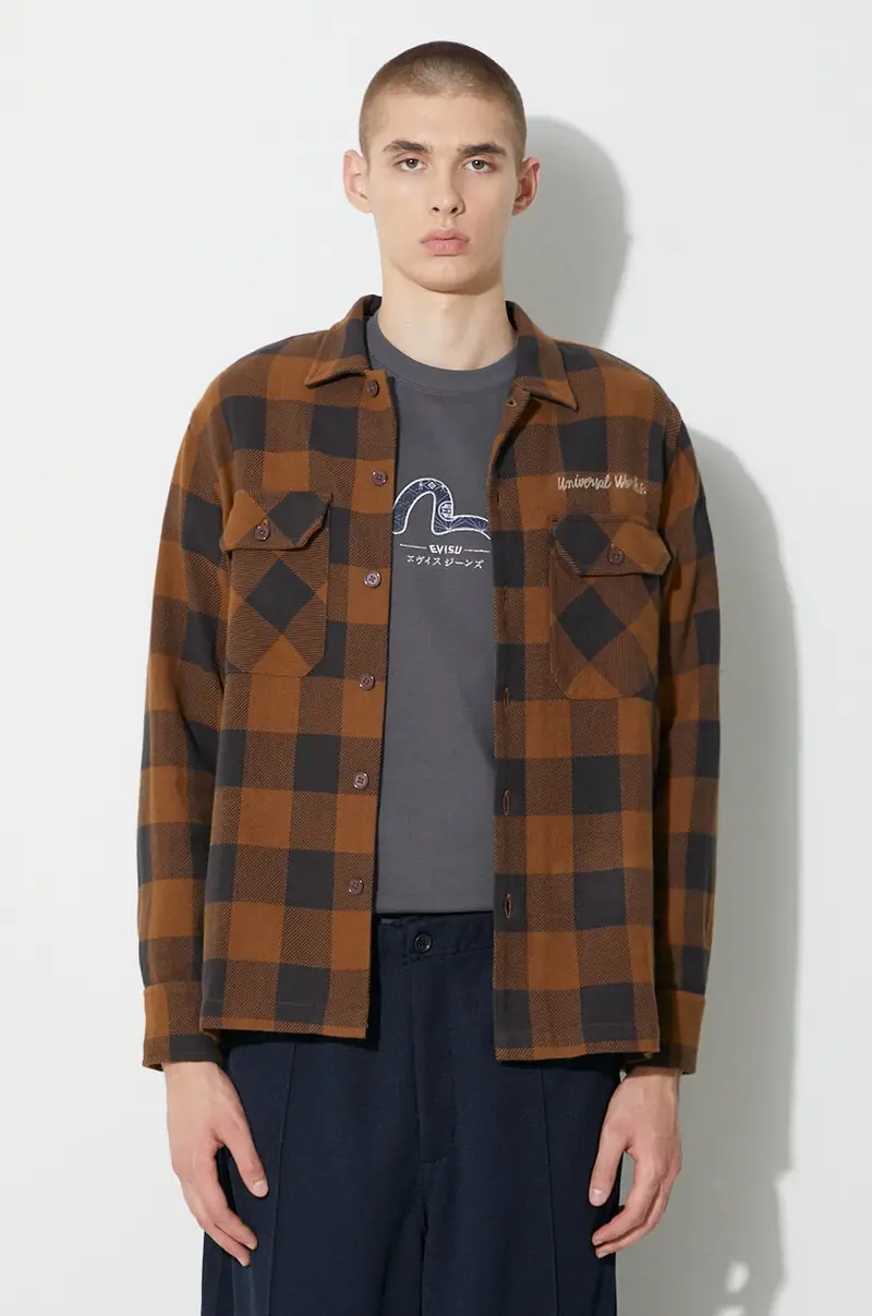 camicia in cotone S Utility Shirt S UTILITY SHIRT uomo 29177 29177 Marrone