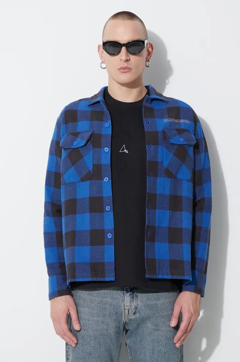 camicia in cotone S UTILITY SHIRT uomo 29177 29177 Blu