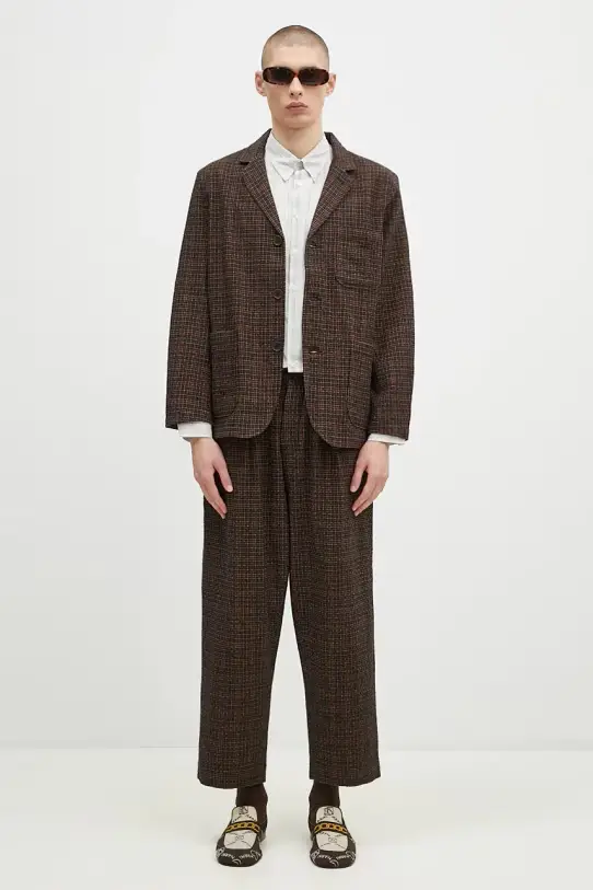 camicia in lana Marrone